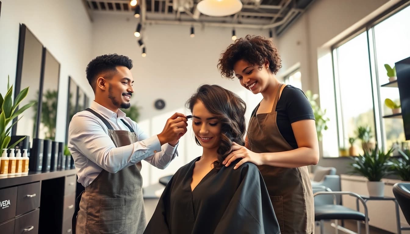 Experience expert hair perm styling at Omnia Salon in San Diego, showcasing artistry and client satisfaction.