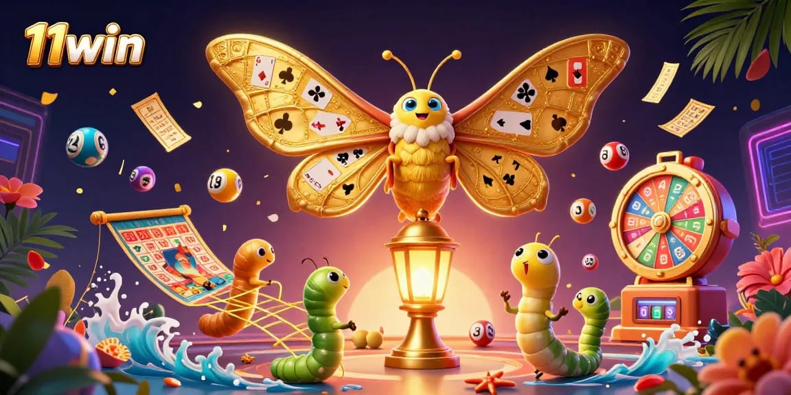 Experience the thrill of 11win with dynamic lottery elements in an engaging casino scene.