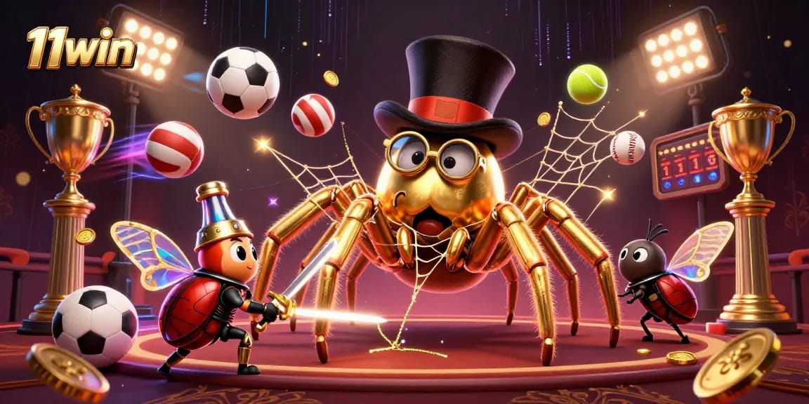 Experience thrilling sports betting with 11win as the lucky tarantula weaves gold!
