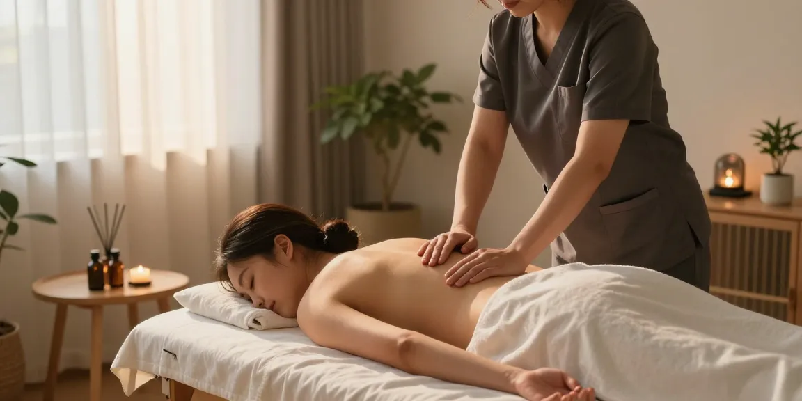 Experience relaxation with 화성출장마사지 in a serene home setting.