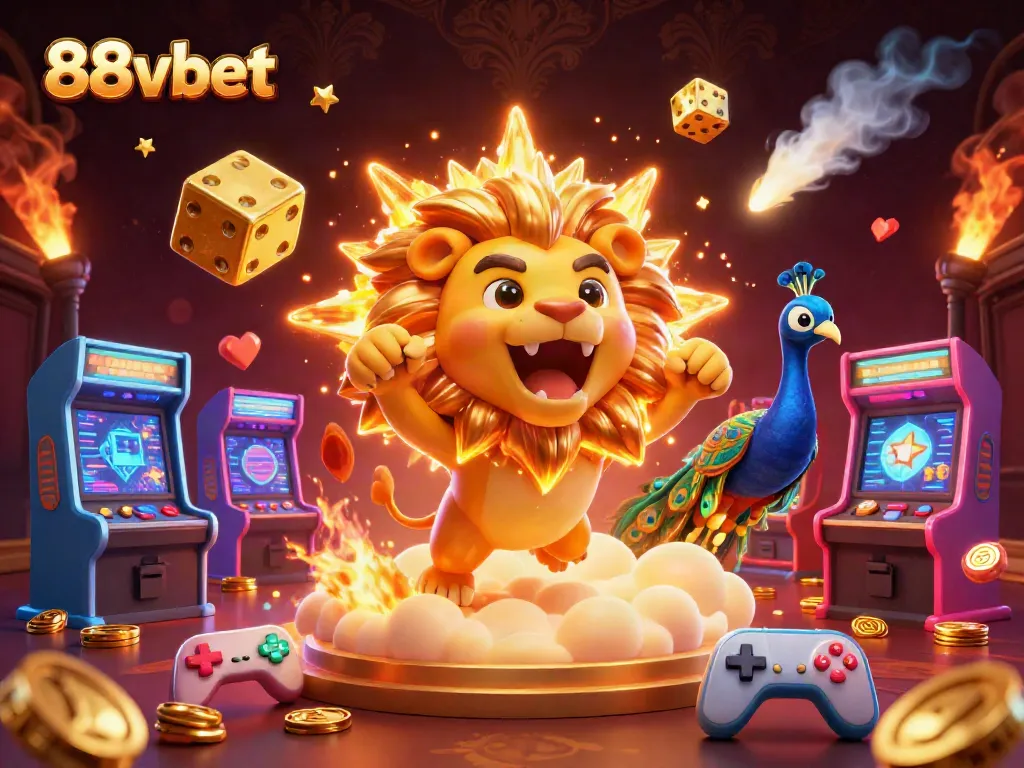 Experience the excitement of 88vbet with a vibrant gaming scene featuring dynamic characters and casino elements.