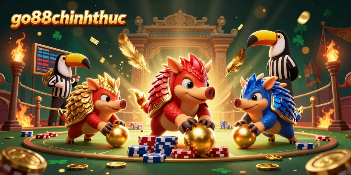 Engage in thrilling play with go88chinhthuc as rival pangolins roll into golden balls over poker chips.