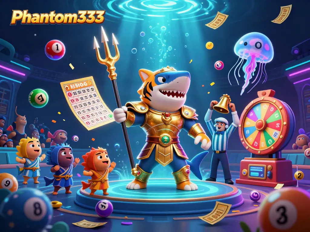 Join the thrilling underwater adventures with Phantom333's inspired casino scene, teeming with excitement and energy.