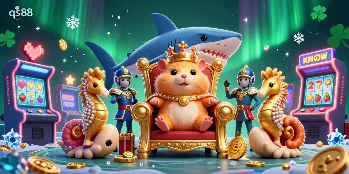 Engage with qs88 as the hamster king rules over a vibrant casino realm rich with arcade elements.