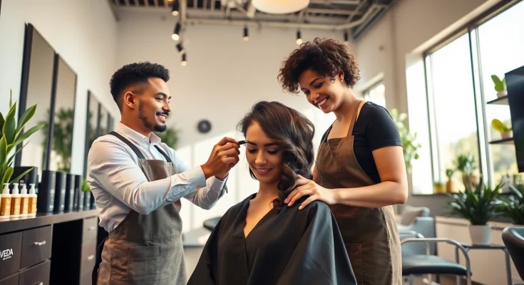 Experience expert hair perm styling at Omnia Salon in San Diego, showcasing artistry and client satisfaction.