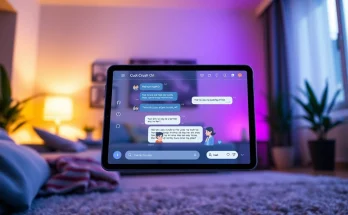 Engaging chat interface showcasing Crush On AI in a modern setting with animated characters.