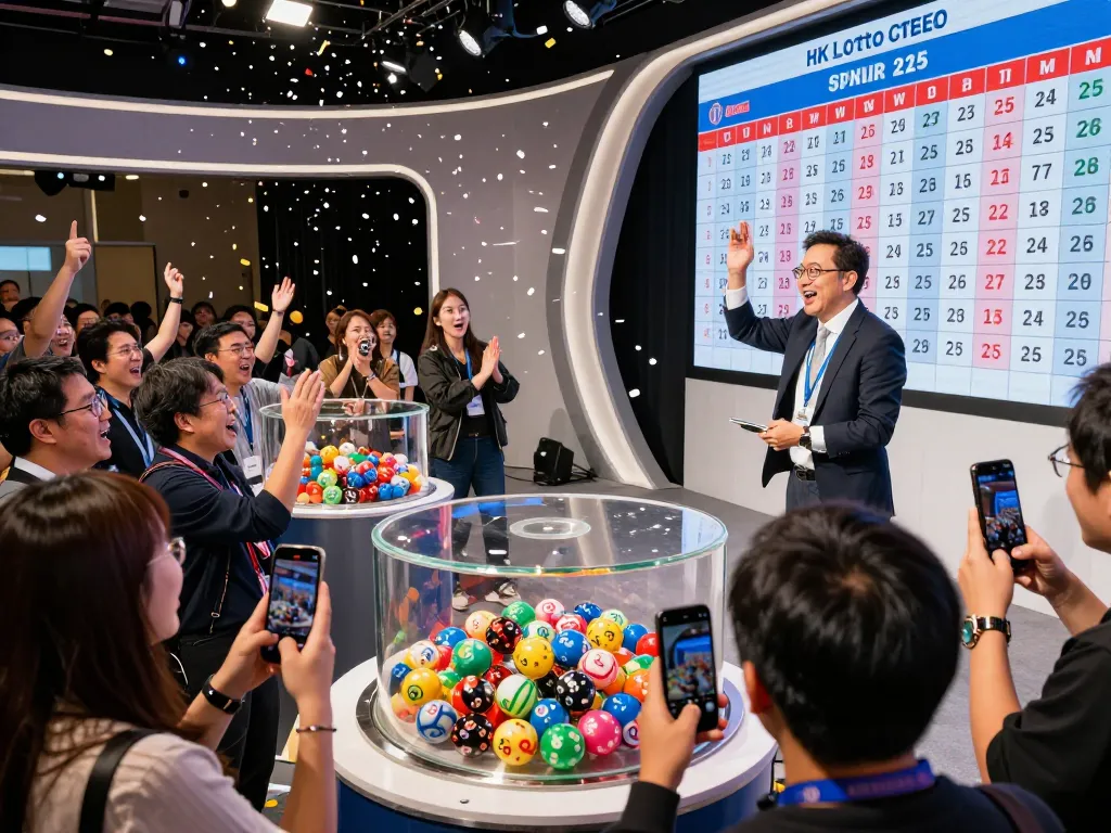 Acara pengundian langsung HK Lotto dengan peserta beragam merayakan pengundian