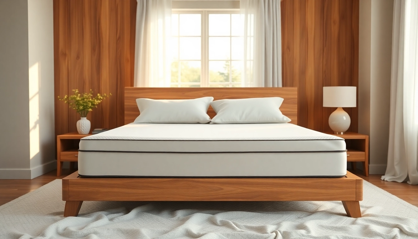 Flat box spring displayed elegantly in a cozy bedroom, highlighting comfort and style.