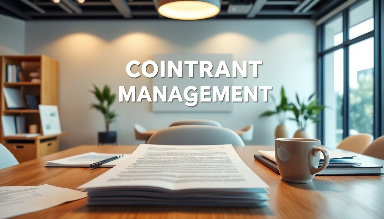 Streamline Contract Management processes in a professional office setting.