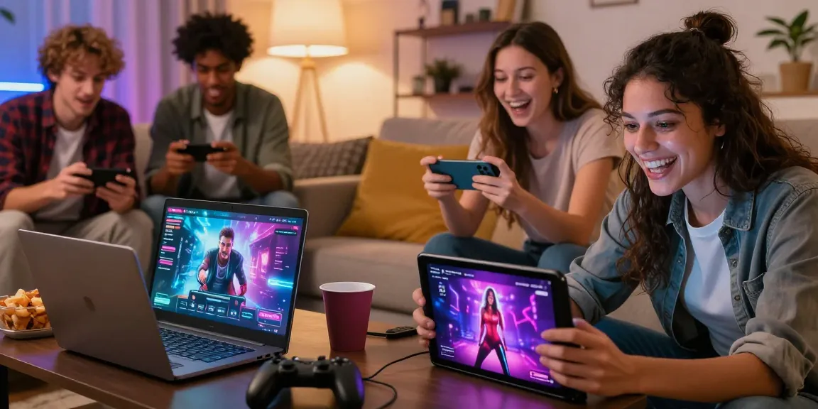 Engaged players enjoying a thrilling adult game experience in a cozy living room.