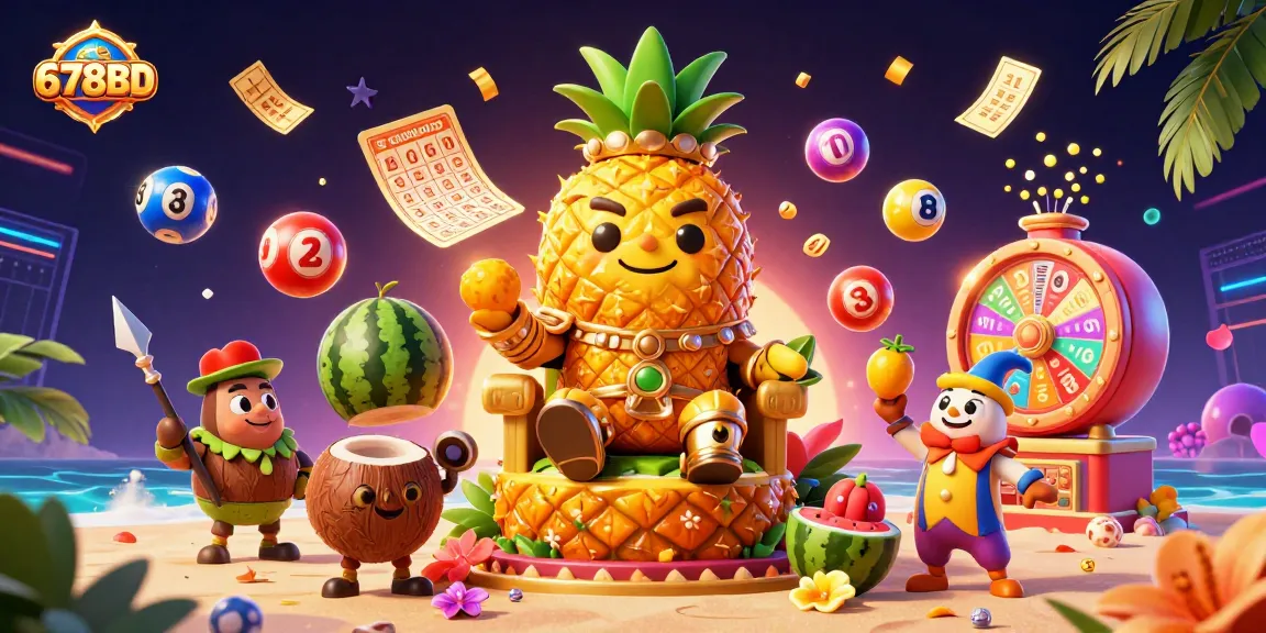 Experience thrilling games at 678BD with a vibrant 3D illustration showcasing exciting casino elements.
