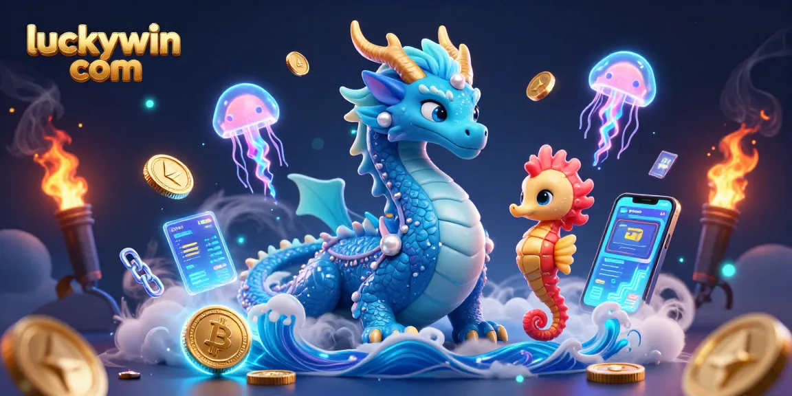 Experience thrilling bets at luckywin com with a majestic dragon and seahorse knight.