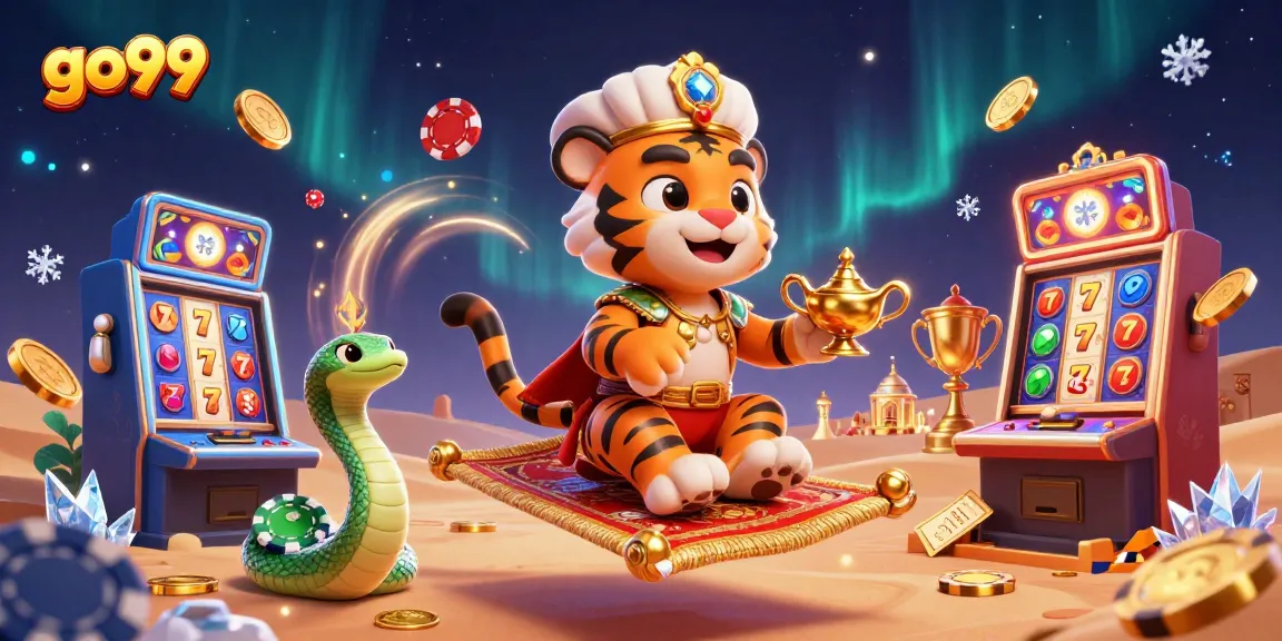 Spin the reels with go99 in this vibrant, dynamic 3D casino scene featuring exhilarating gaming elements.