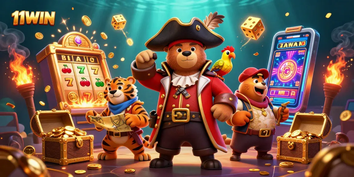 Engage with thrilling slots and jackpots at 11WIN, featuring pirate adventures and casino excitement.