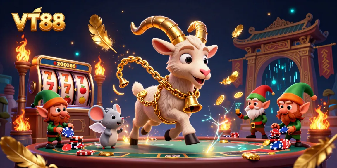 Experience thrilling casino action with VT88 in this vibrant 3D illustration.